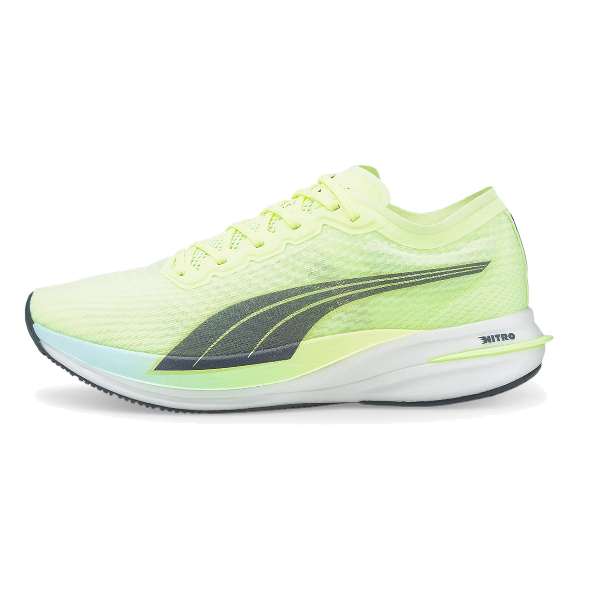 Puma Deviate Nitro — Asphalt - Harbor Mist - Cherry Tomato — Size D — Width 8 — Alternate View 9