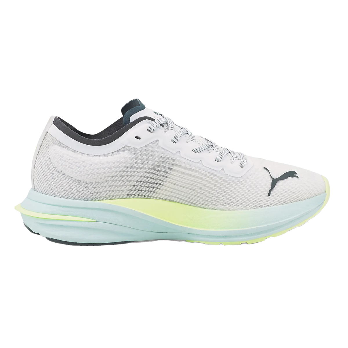 Puma Deviate Nitro — Black - White — Size B — Width 6 — Detail View