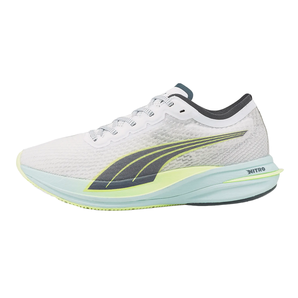 Puma Deviate Nitro — Black - White — Size B — Width 6 — Lifestyle View