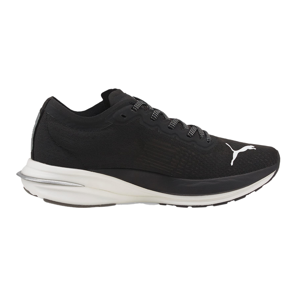 Puma Deviate Nitro — Black - White — Size B — Width 6 — Front View