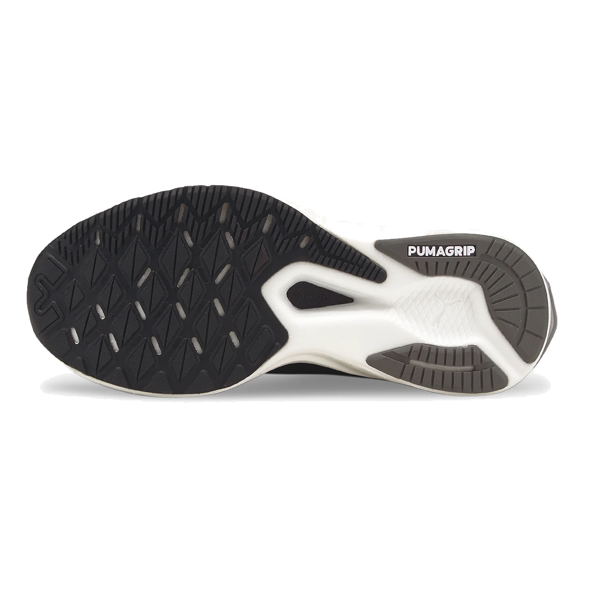 Puma Deviate Nitro — Black - White — Size B — Width 6 — Top View