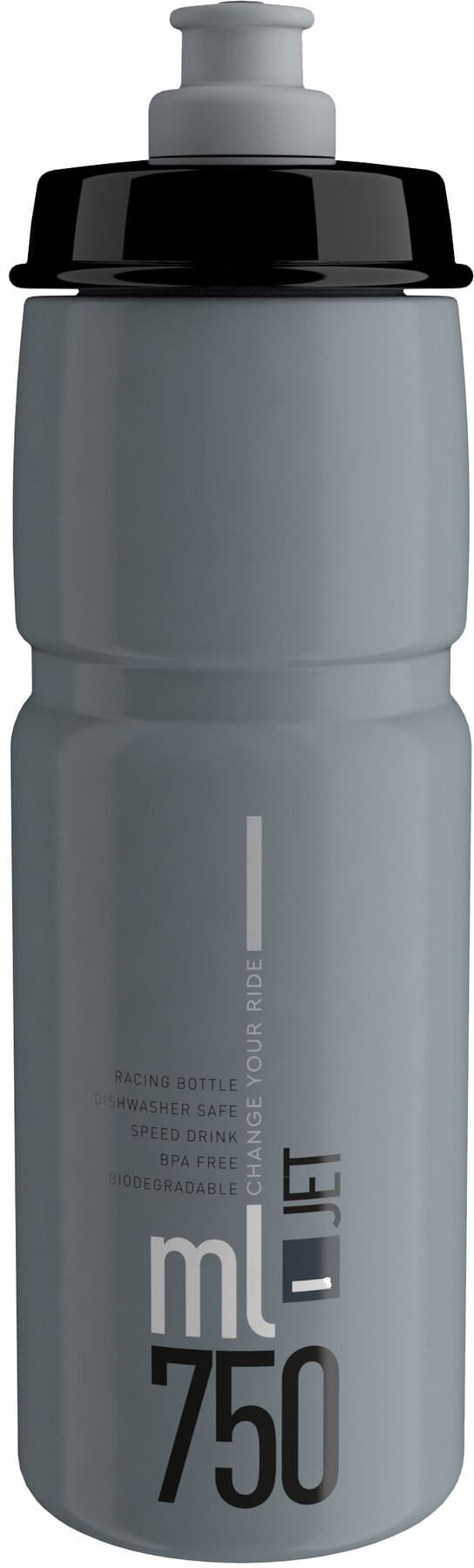 Elite Jet Biodegradable 750ml Water Bottle - Grey