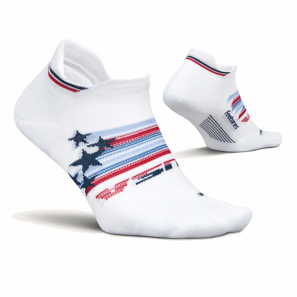 Feetures Elite Max Cushion LE No Show Tab — Spangled — Size Small — Side View