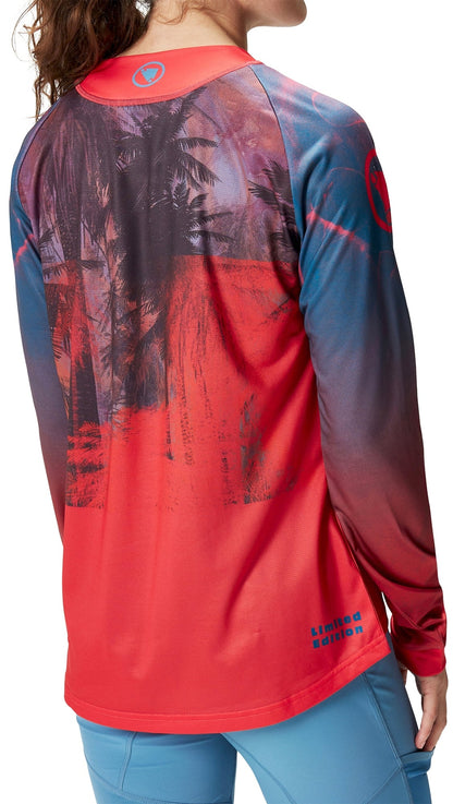 Endura Tropical Long Sleeve Womens Cycling Jersey - Red