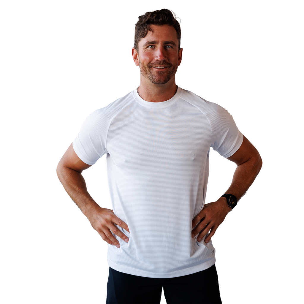 F2R Air Sense Textured Crew Neck Tee — Soft Meadow — Size Small — Front View