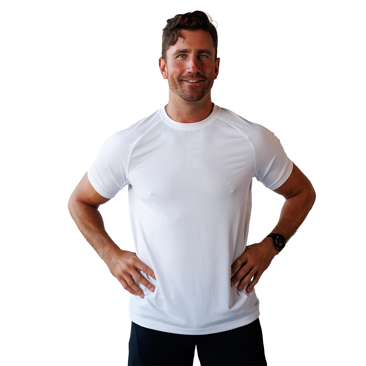 F2R Air Sense Textured Crew Neck Tee — Soft Meadow — Size Small — Front View