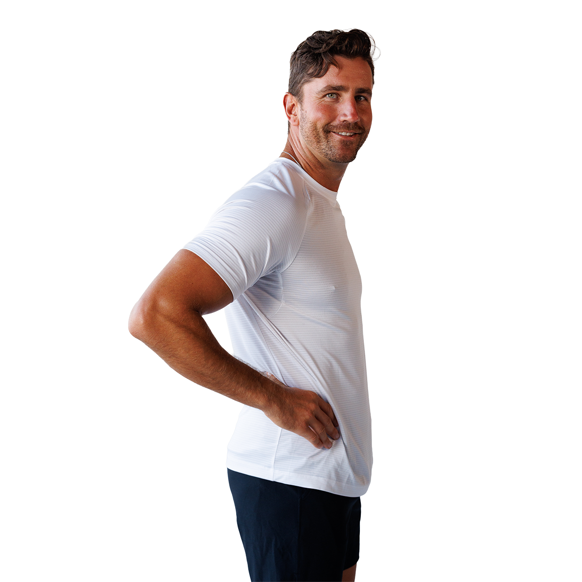 F2R Air Sense Textured Crew Neck Tee — Soft Meadow — Size Small — Top View