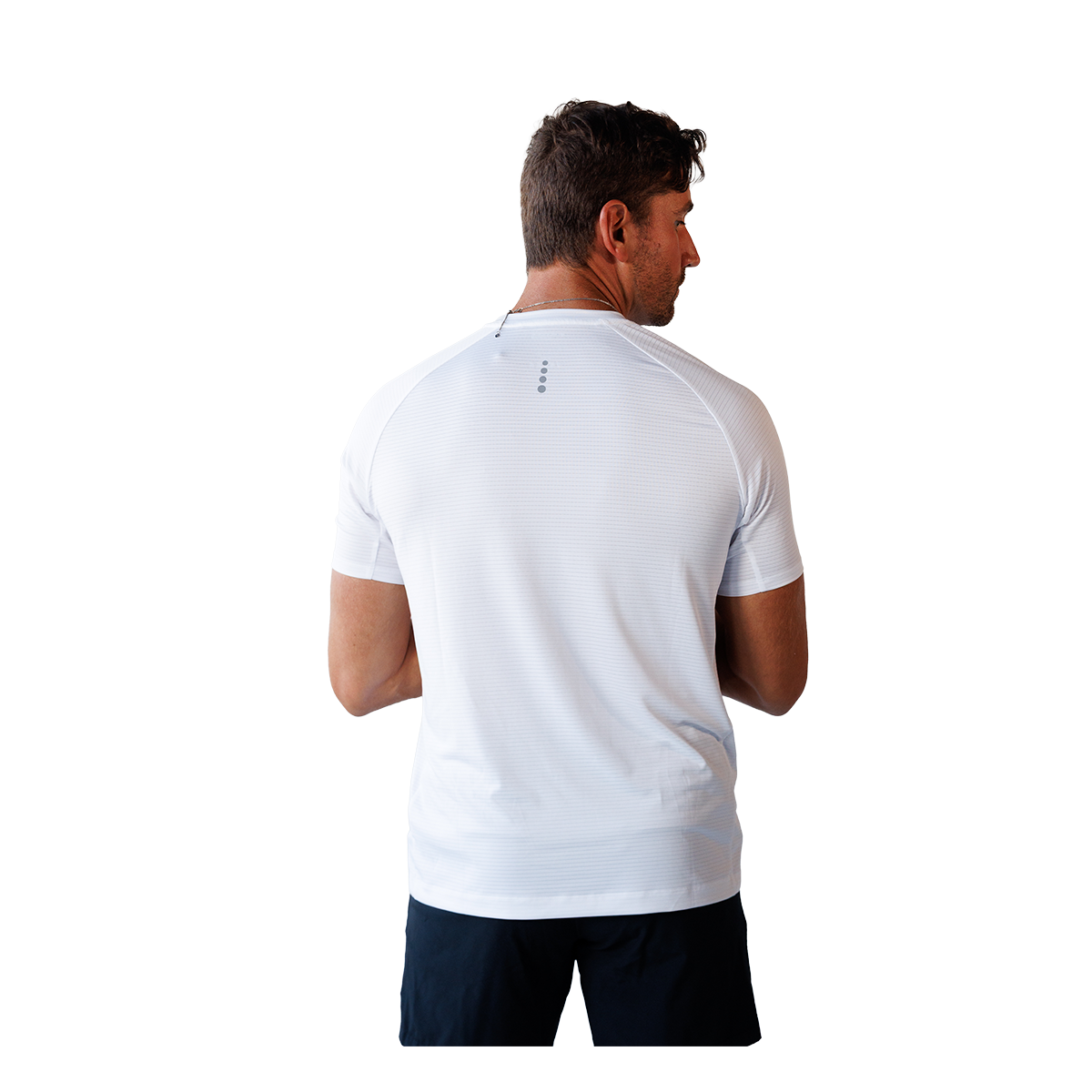 F2R Air Sense Textured Crew Neck Tee — Soft Meadow — Size Small — Detail View