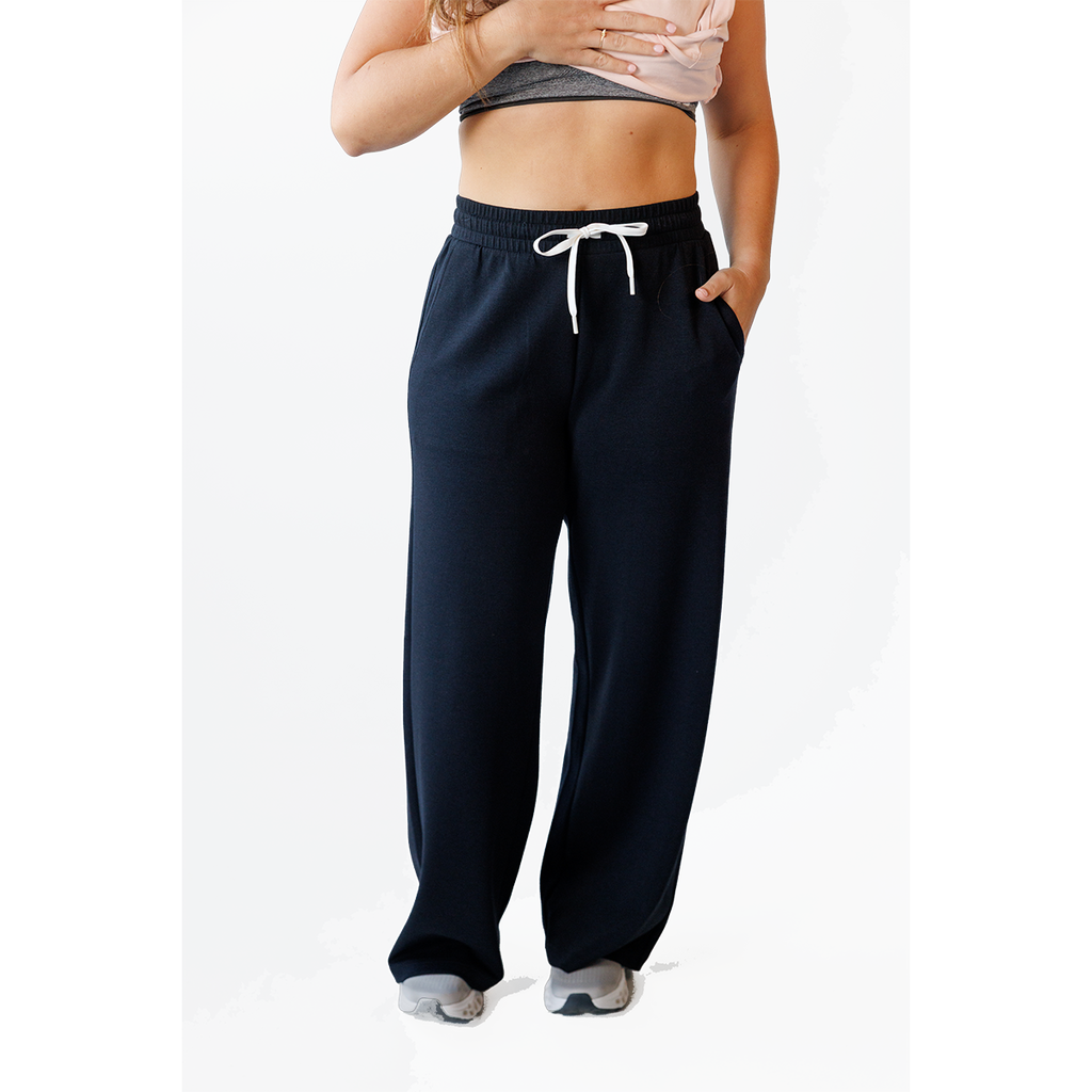 F2R Softlite Side Pocket Wide Leg Pant — Black — Size XSmall — Back View