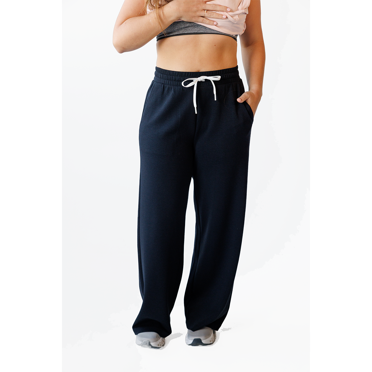 F2R Softlite Side Pocket Wide Leg Pant — Black — Size XSmall — Back View