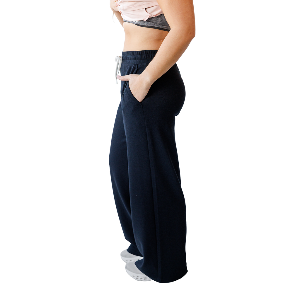 F2R Softlite Side Pocket Wide Leg Pant — Black — Size XSmall — Side View