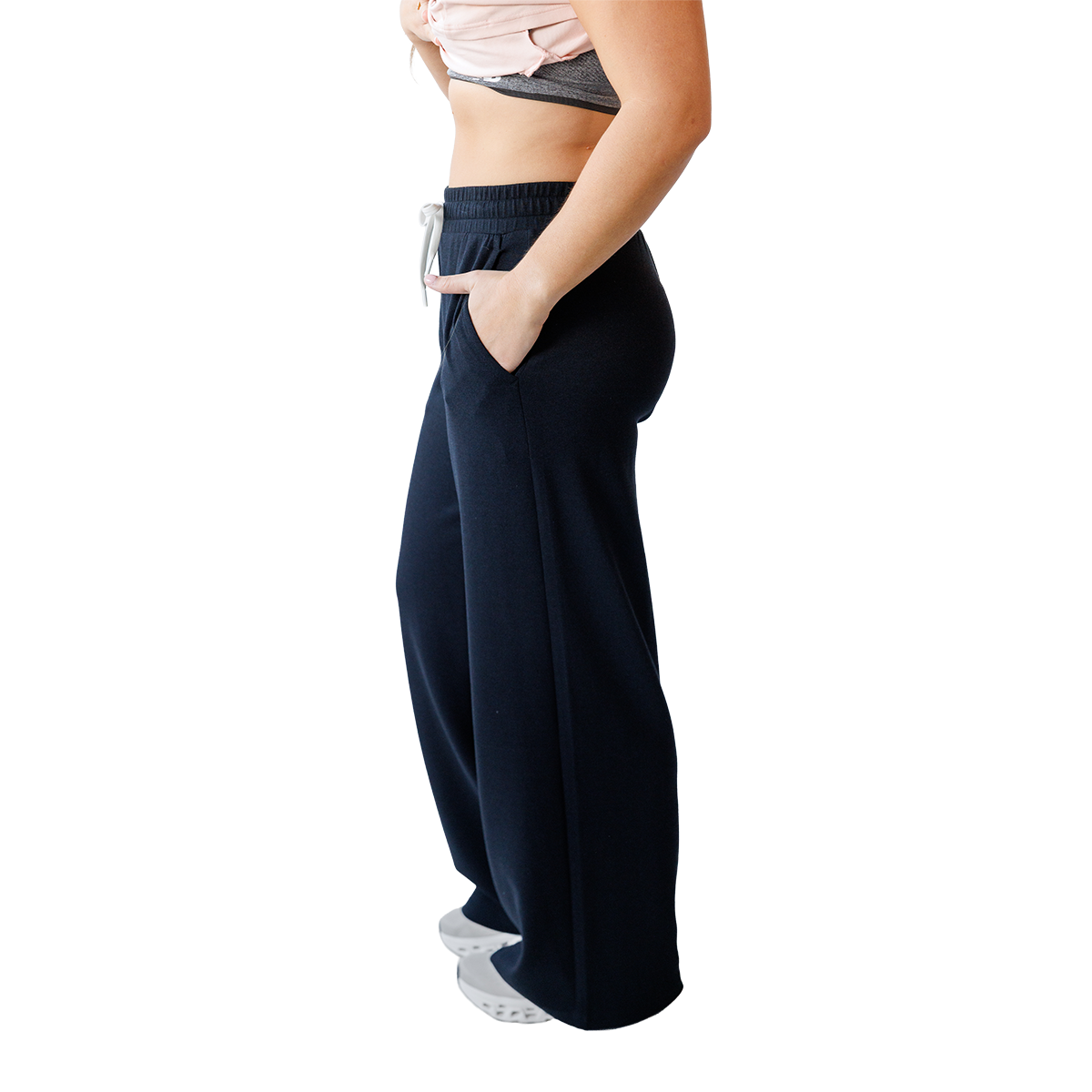 F2R Softlite Side Pocket Wide Leg Pant — Black — Size XSmall — Side View