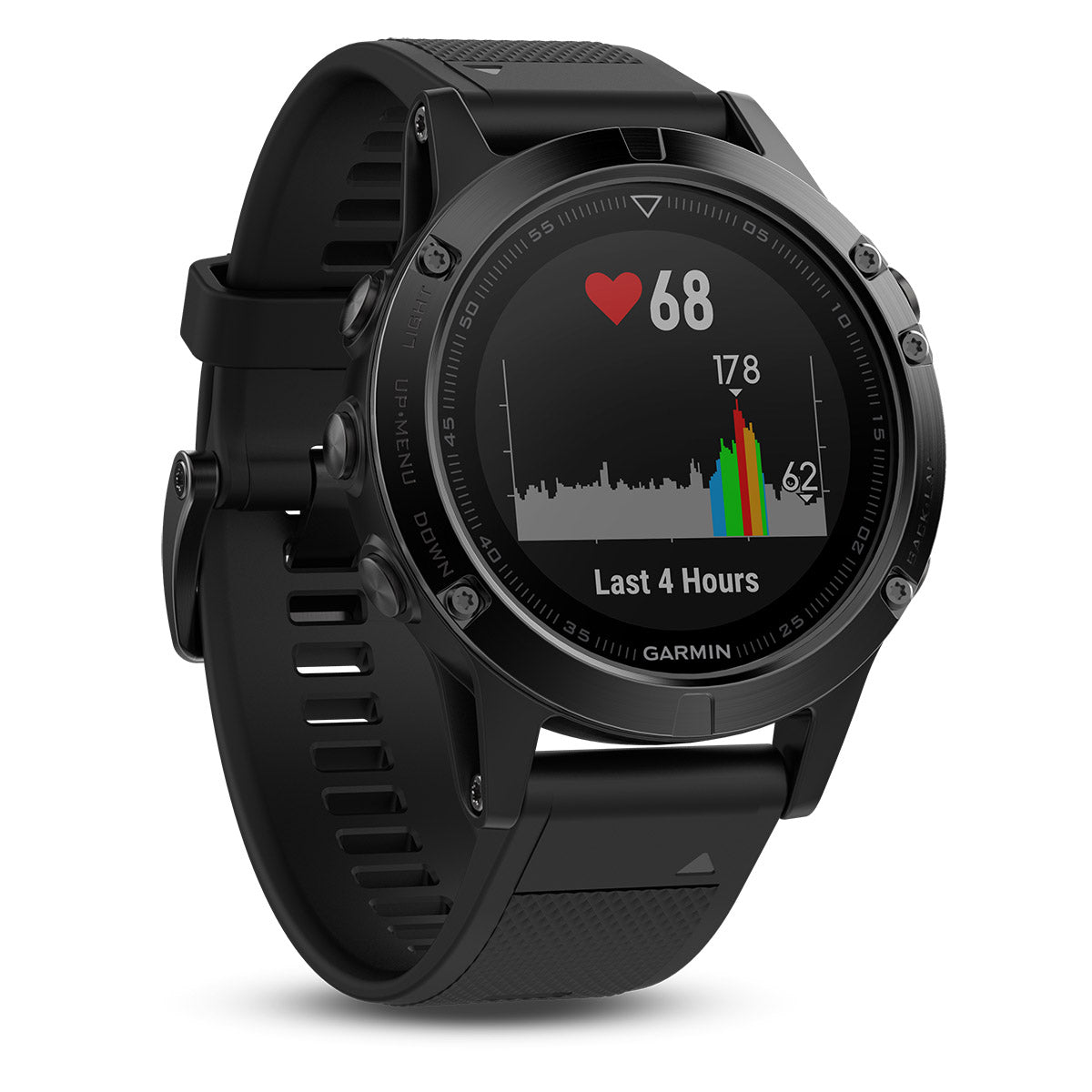 Garmin Fenix 5 Performer — Black — Size bundle — Side View