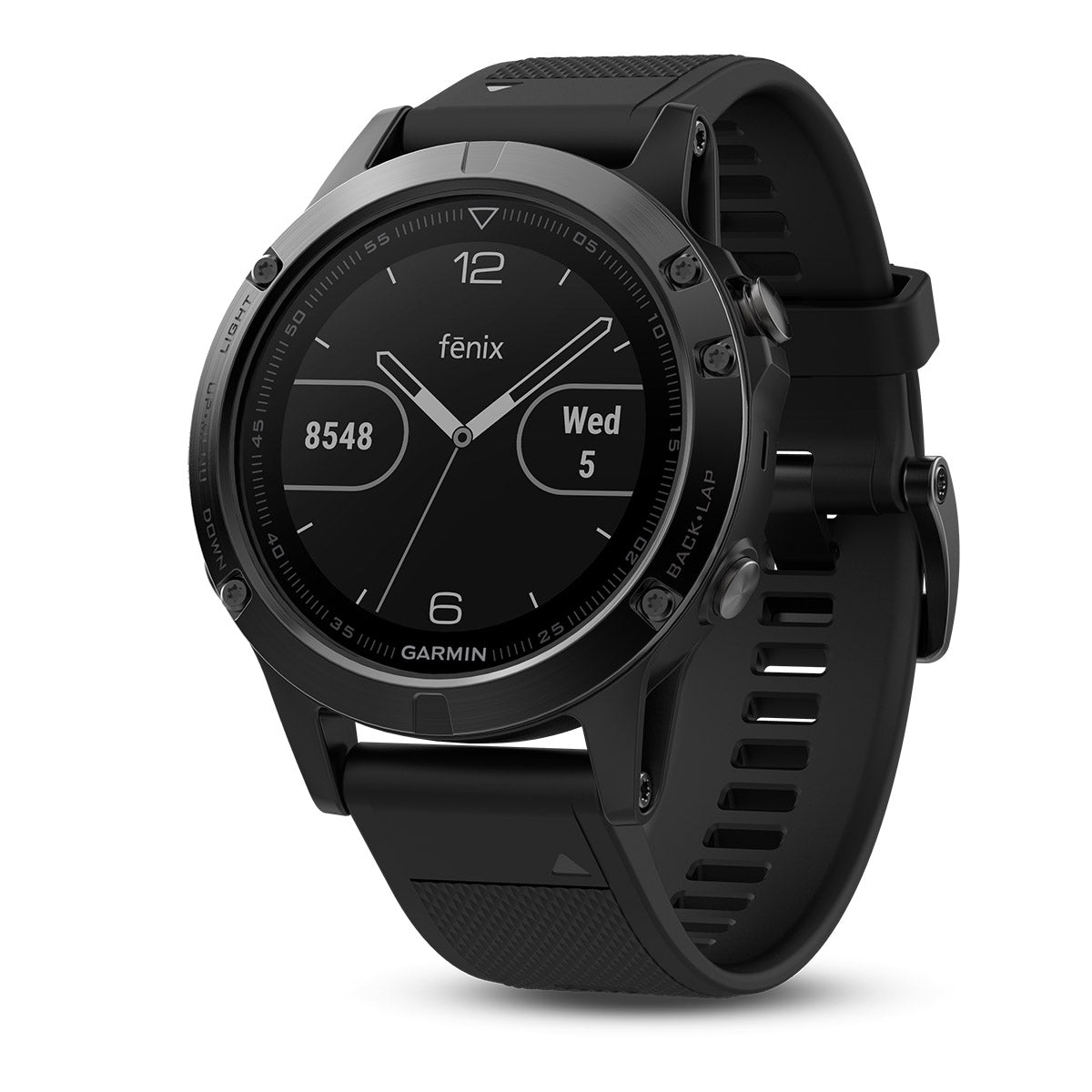 Garmin Fenix 5 Performer — Black — Size bundle — Back View