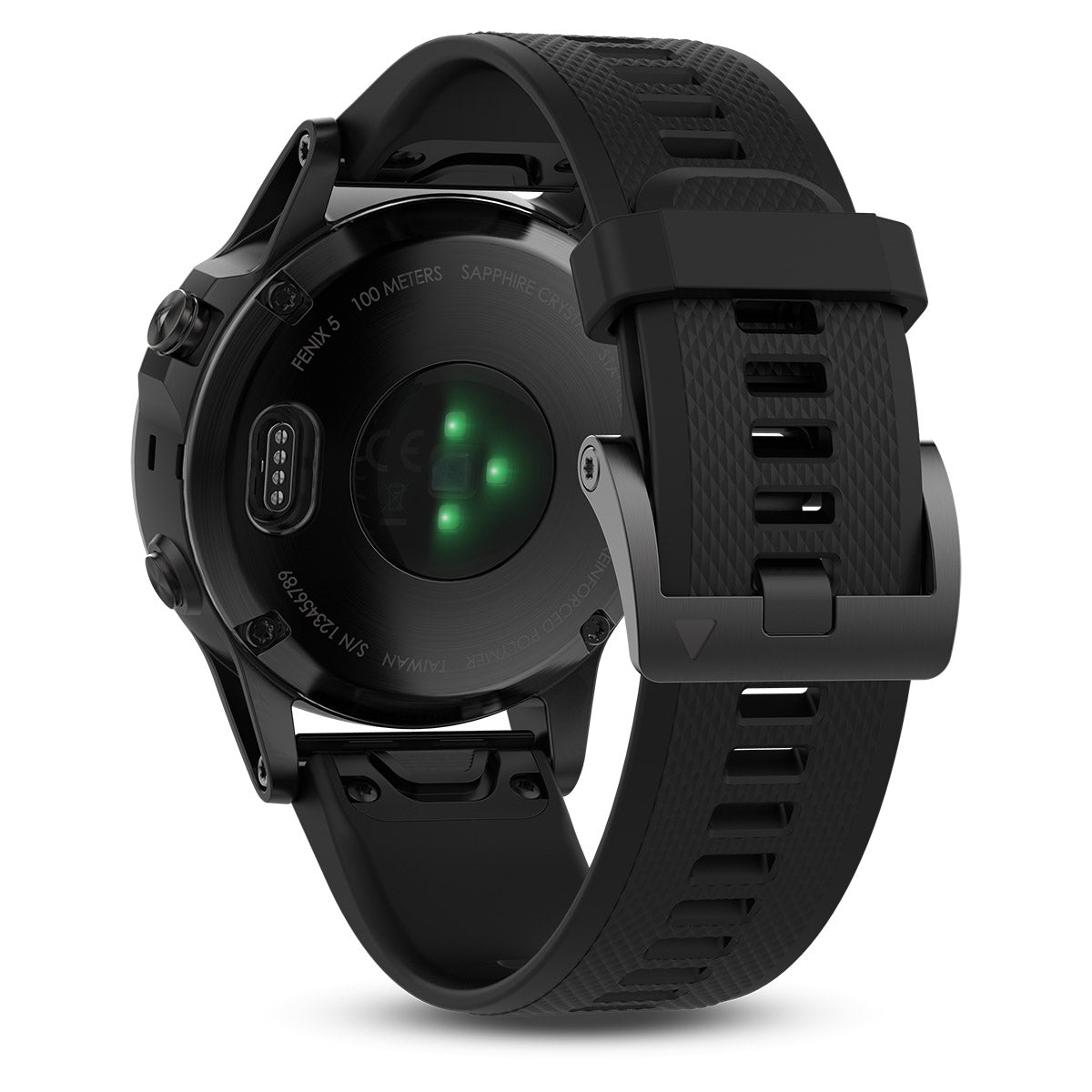 Garmin Fenix 5 Performer — Black — Size bundle — Top View
