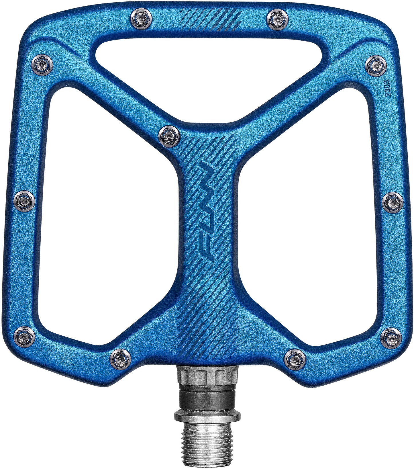 Funn Python 2 Alloy Flat Pedals Long Pins - Blue