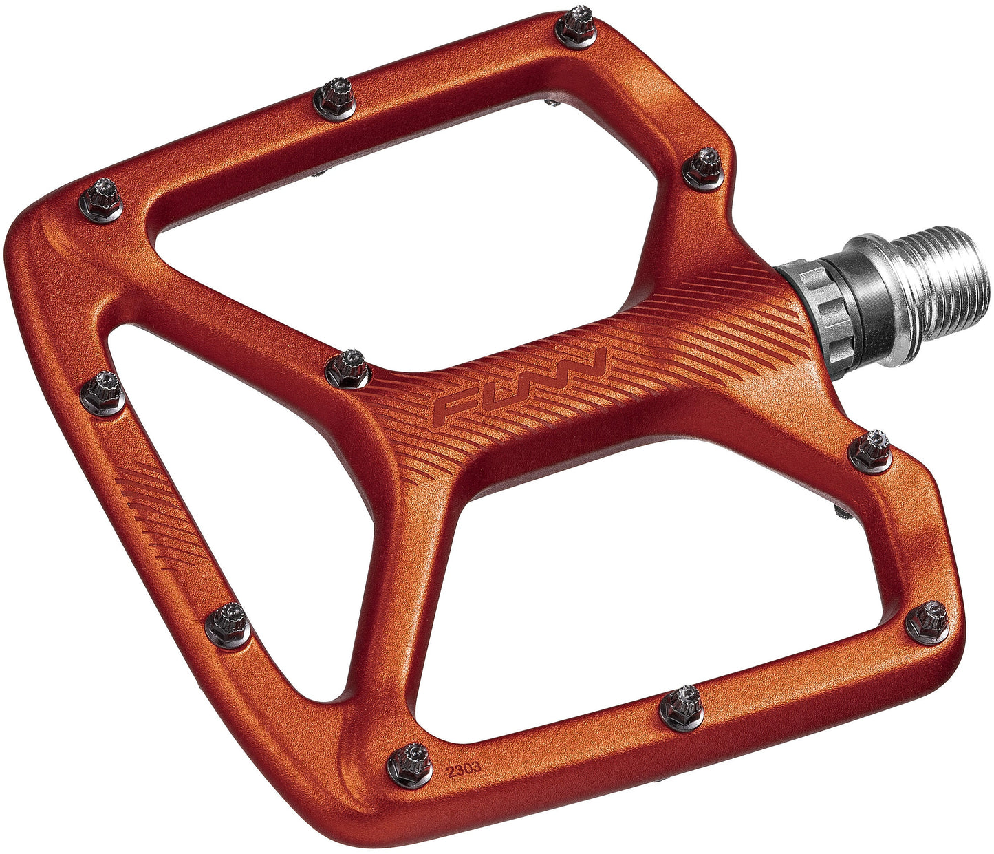 Funn Python 2 Alloy Flat Pedals Long Pins - Orange