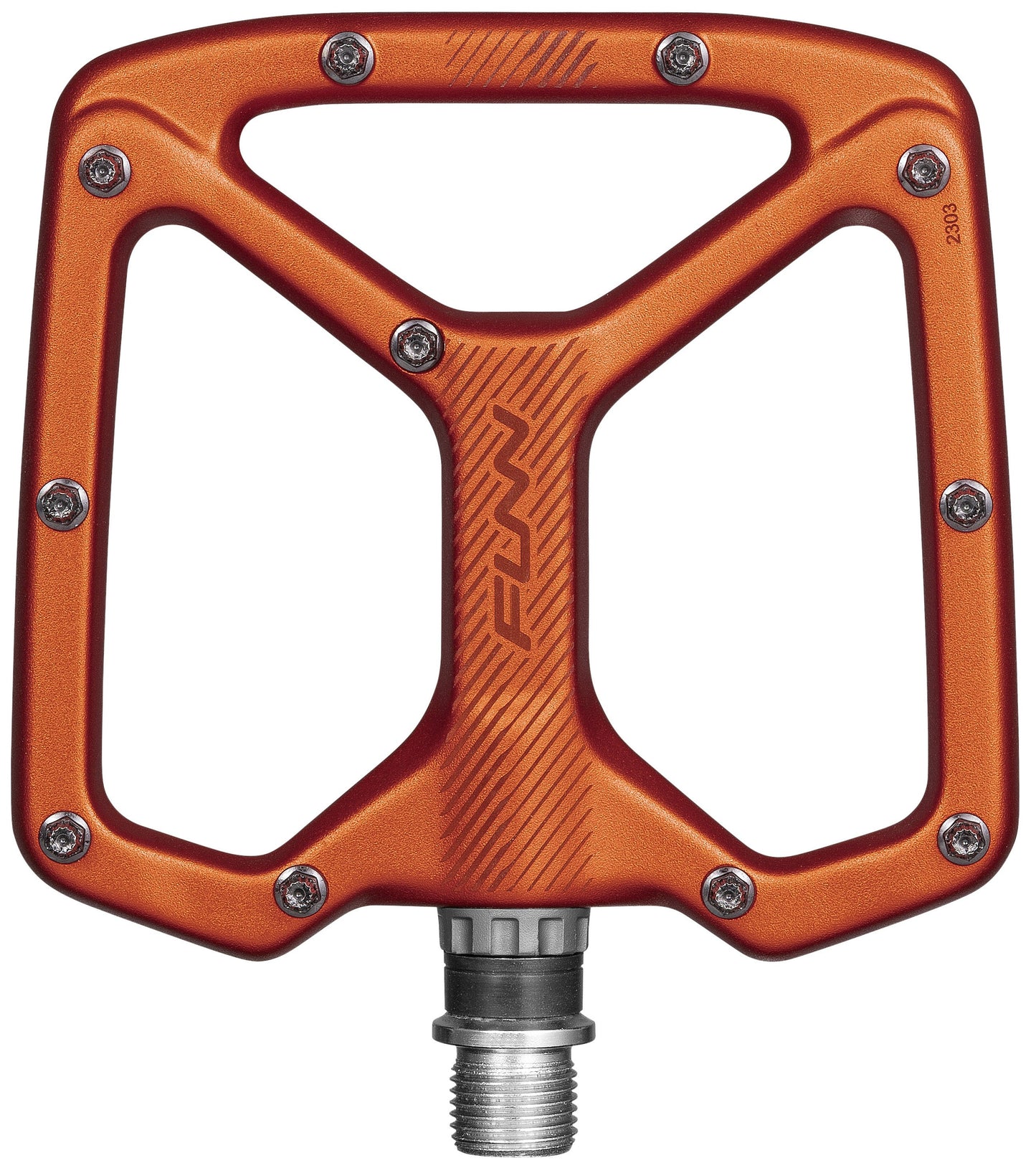 Funn Python 2 Alloy Flat Pedals Long Pins - Orange