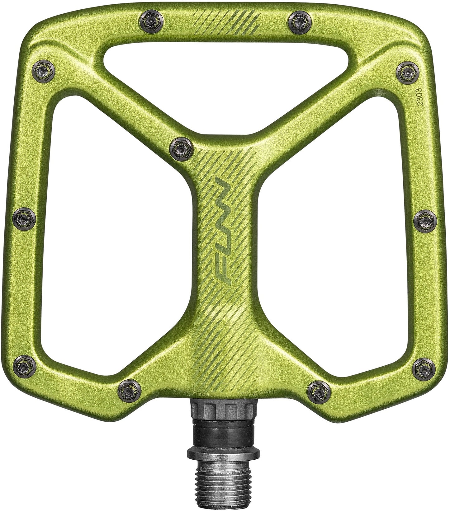 Funn Python 2 Alloy Flat Pedals Long Pins - Green