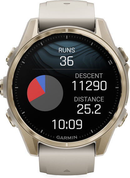 Garmin Fenix 8 AMOLED Sapphire 43mm HRM With GPS Multisport Watch - Soft Gold