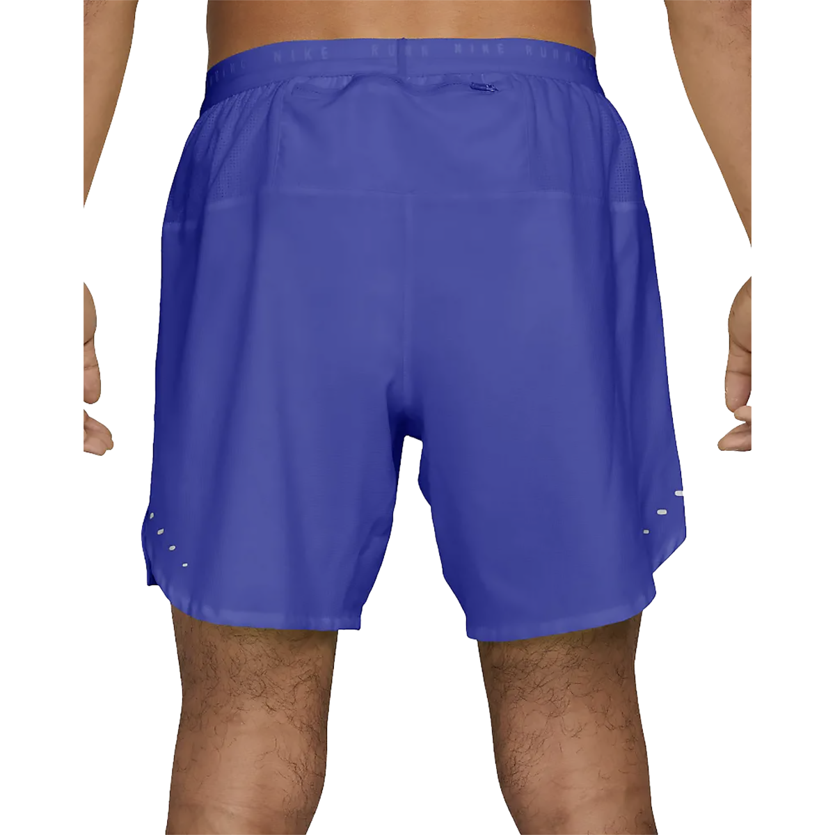 Nike Dri-FIT 7" 2-in-1 Running Shorts — Lapis - Reflective Silver — Size Small — Back View