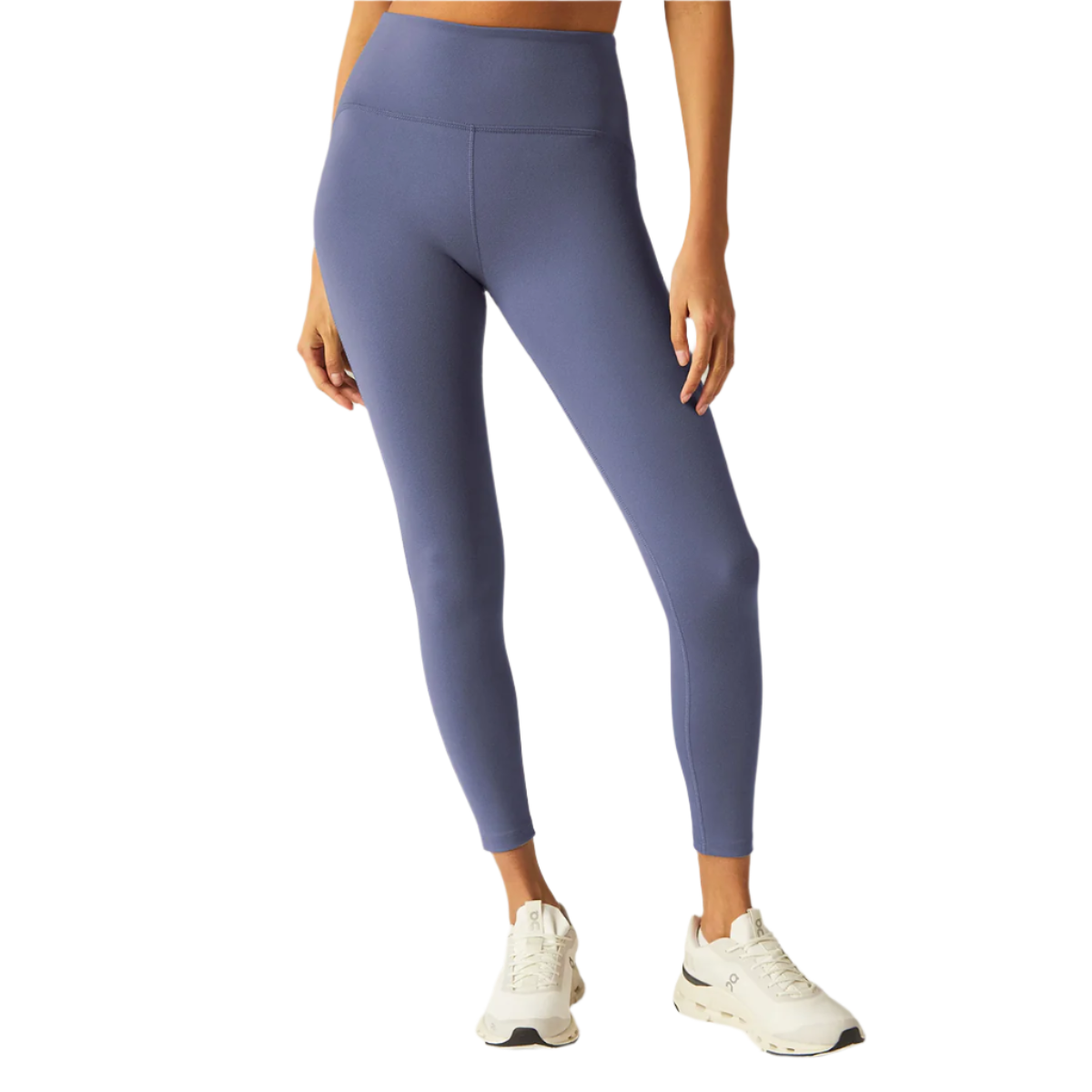 Beyond Yoga Powerbeyond Midi Legging — Black - Black — Size XSmall — Front View
