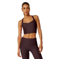 Beyond Yoga Powerbeyond Internsity Racerback Cropped Tank — Rich Plum — Size XSmall — Front View