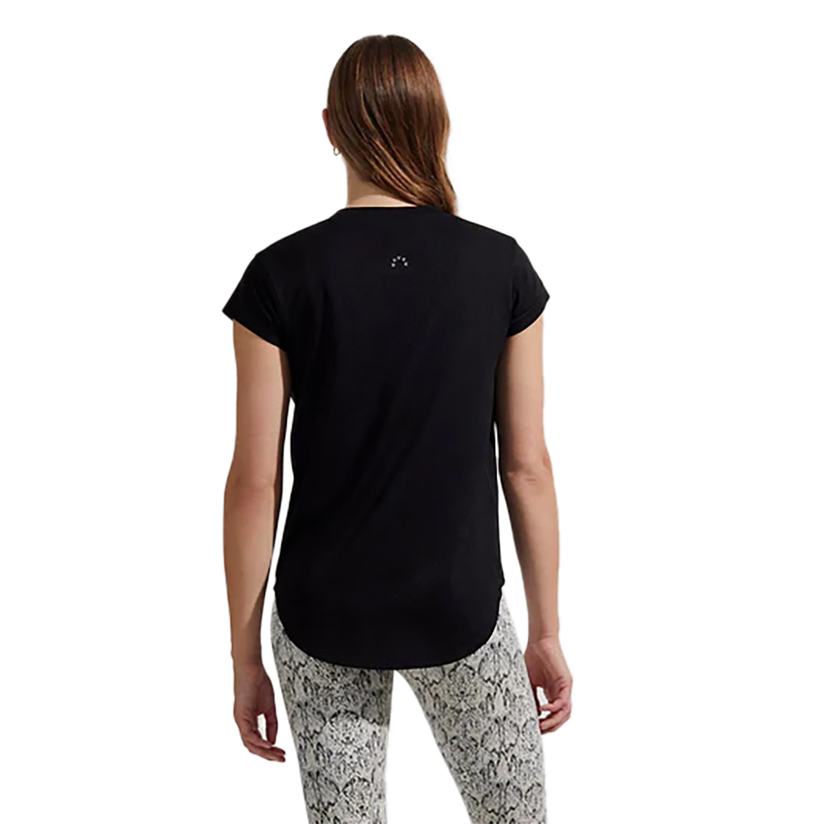 Varley Jade Seamless Tee — Black — Size XXSmall / XSmall — Side View