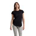 Varley Jade Seamless Tee — Black — Size XXSmall / XSmall — Front View