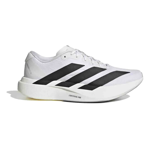 Adidas Adizero Evo SL Woven — Ftwr White - Core Black - Dash Grey — Size B — Width 6.5 — Front View