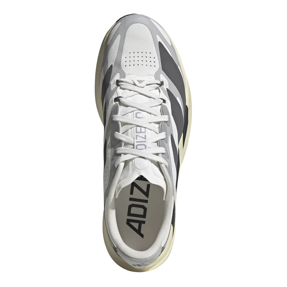 Adidas Adizero Evo SL EXO — Core Black - Solar Turbo - Iron Met — Size D — Width 9 — Back View