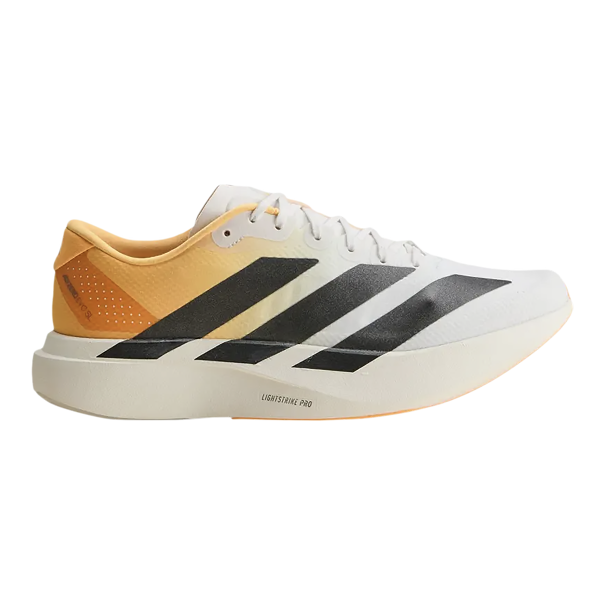 Adidas Adizero Evo SL Woven — Ftwr White - Core Black - Dash Grey — Size D — Width 8.5 — Front View