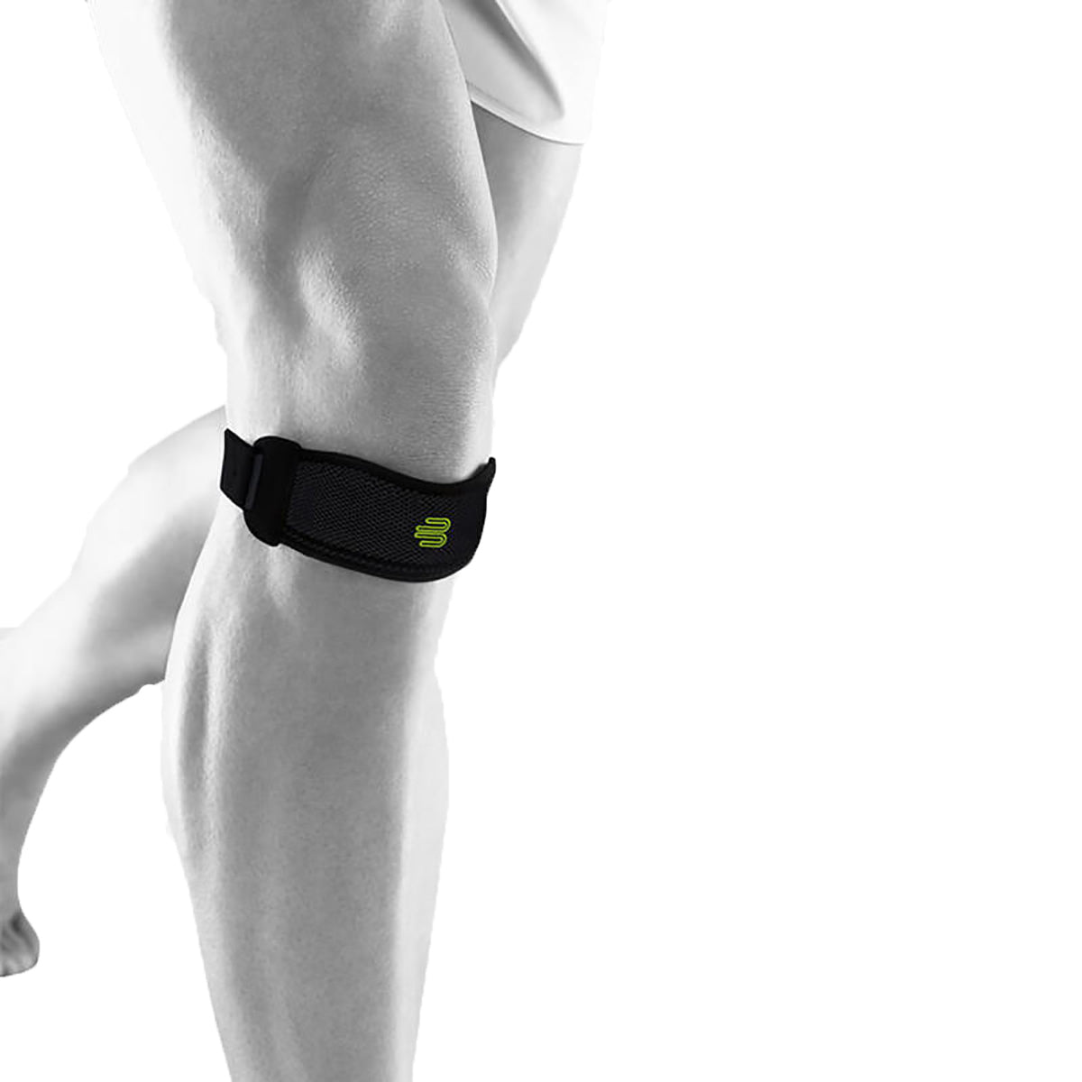 Bauerfeind Knee Strap — Black — Size Medium — Front View