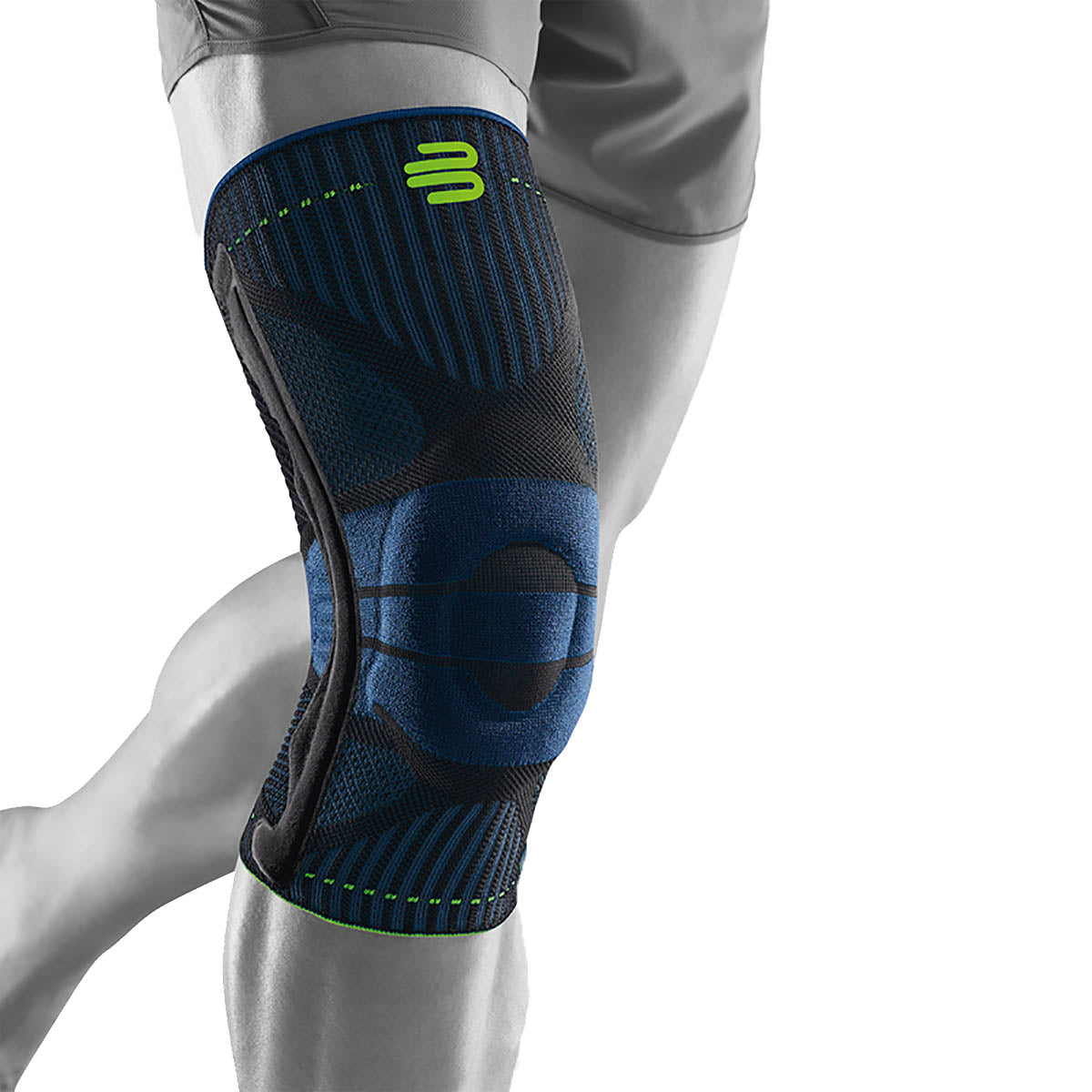 Bauerfeind Sports Knee Support — Black — Size Medium — Front View