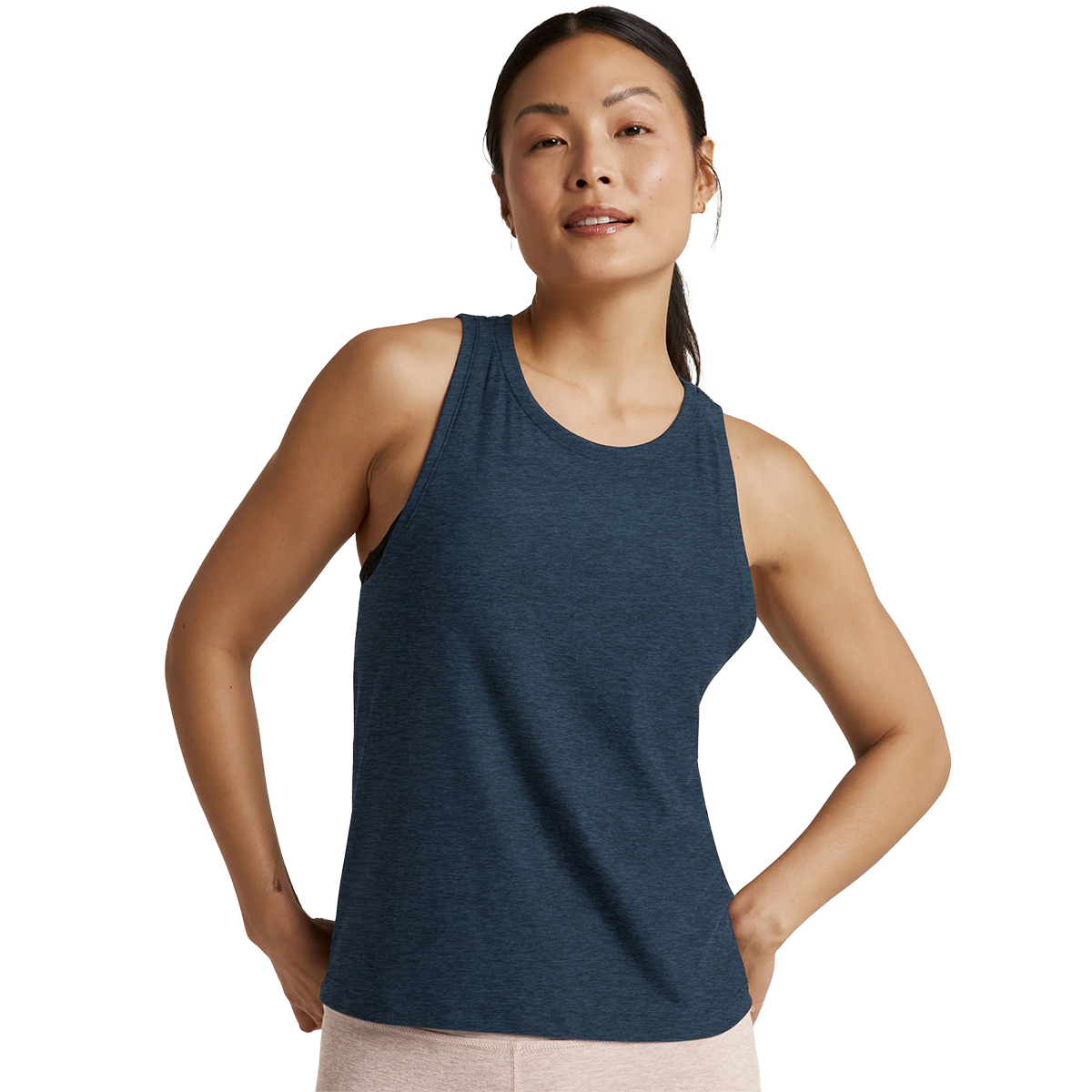Beyond Yoga Featherweight Rebalance Tank — Nocturnal Navy — Size XSmall — Front View
