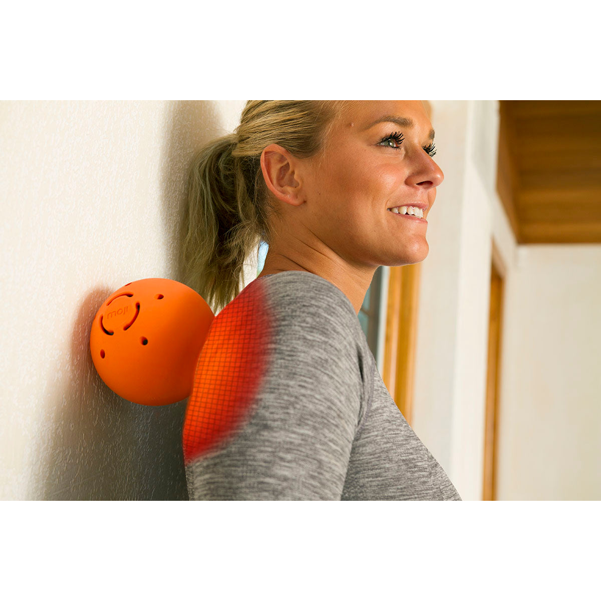 Moji Heat Massage Ball — Black — Size 4" — Detail View