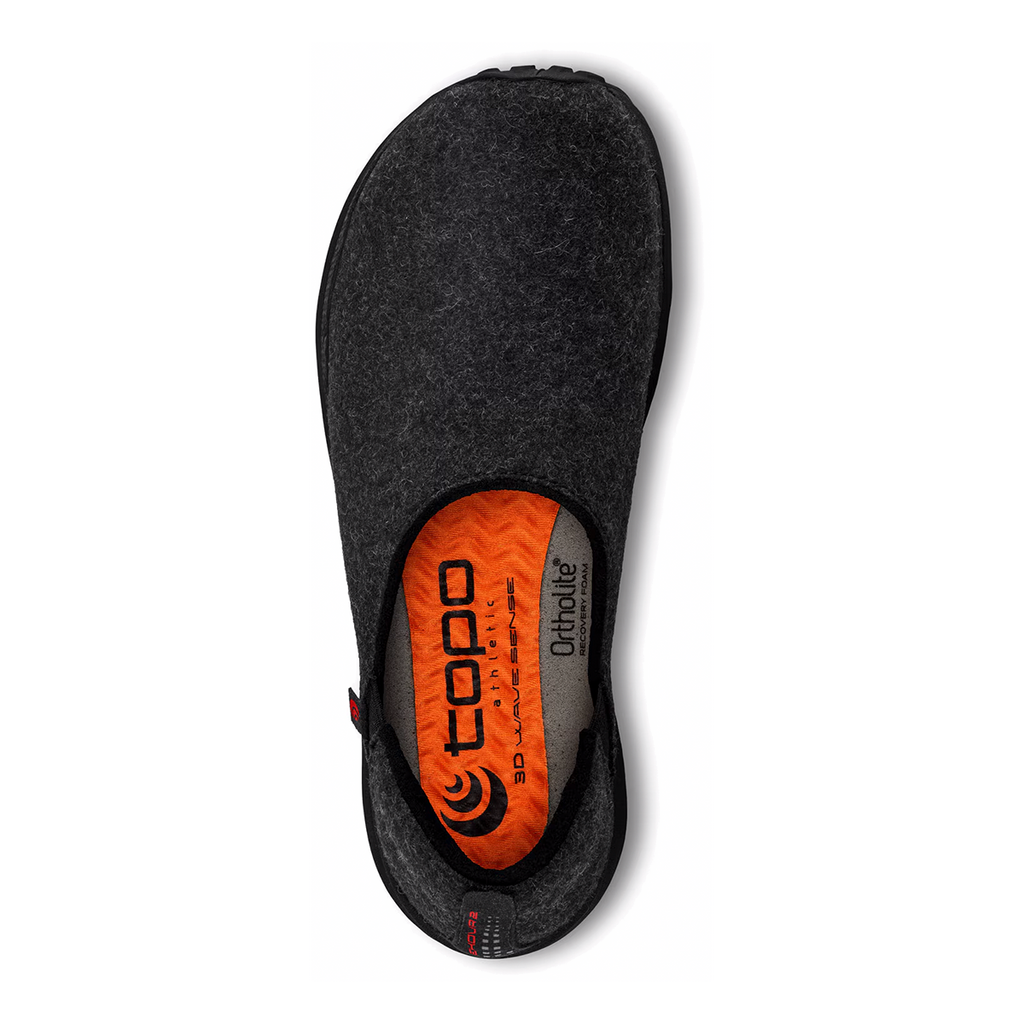 Topo Rekovr 2 — Charcoal - Black — Size D — Width 9.5 — Detail View
