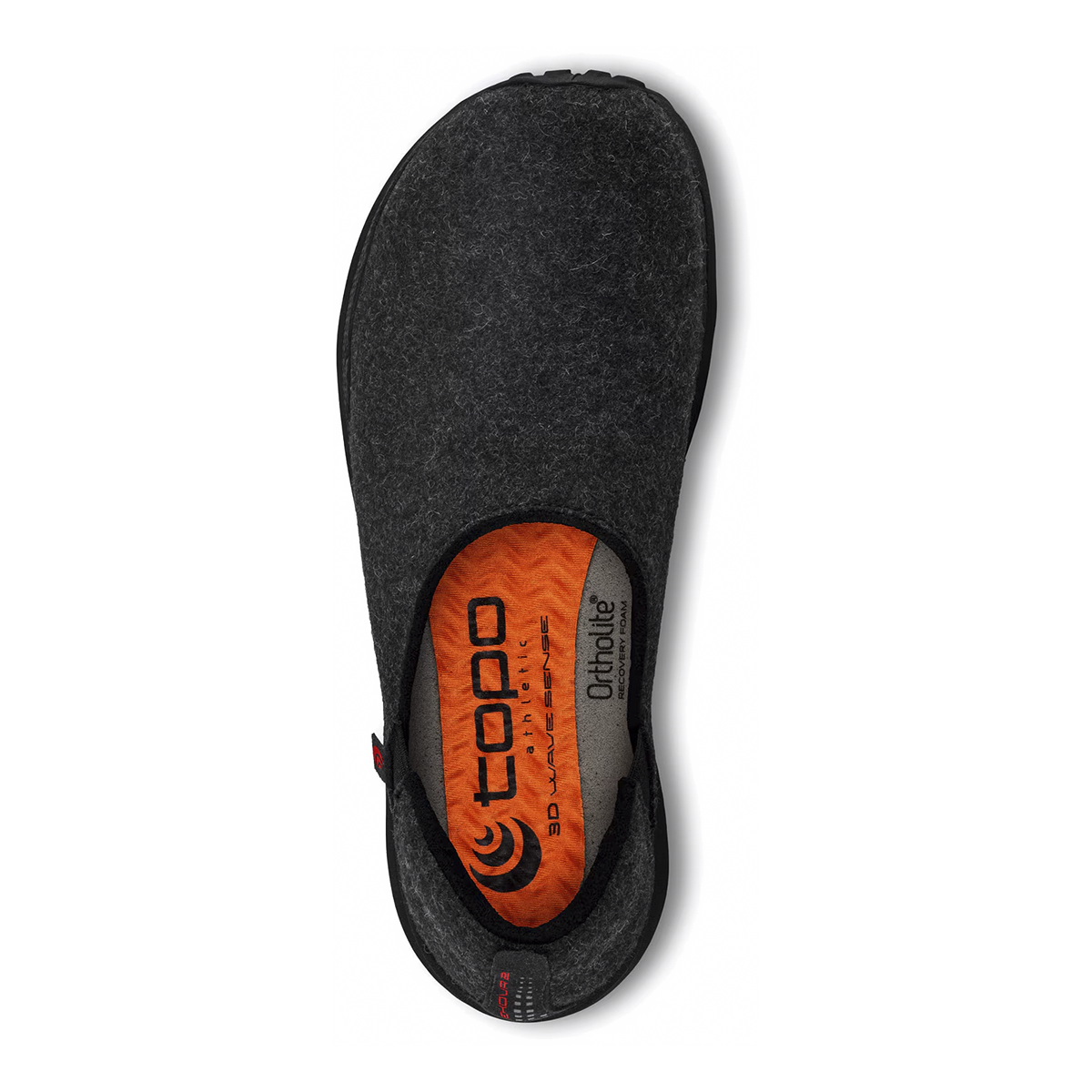 Topo Rekovr 2 — Charcoal - Black — Size D — Width 9.5 — Detail View