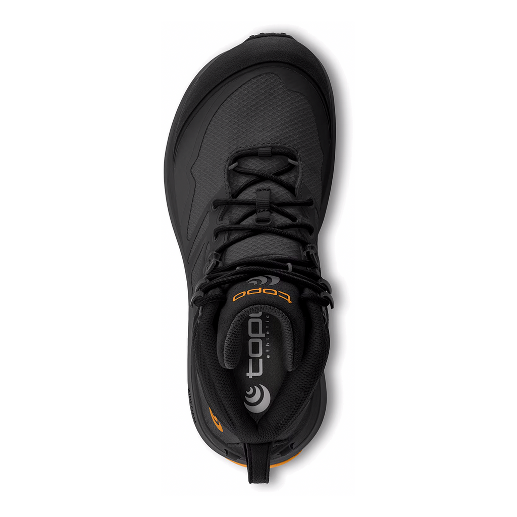 Topo Trailventure 2 WP — Charcoal - Orange — Size D — Width 9.5 — Back View