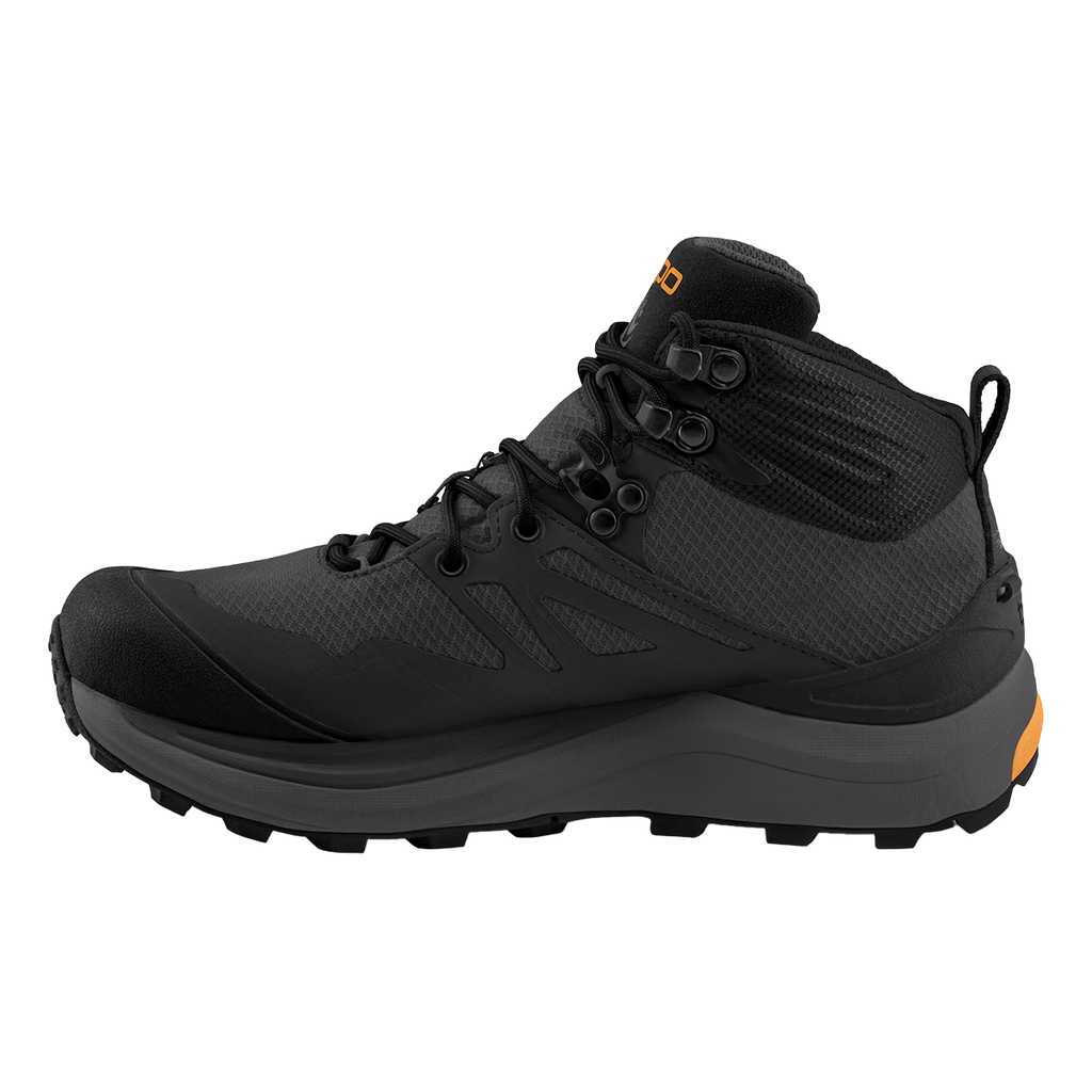 Topo Trailventure 2 WP — Charcoal - Orange — Size D — Width 9.5 — Side View