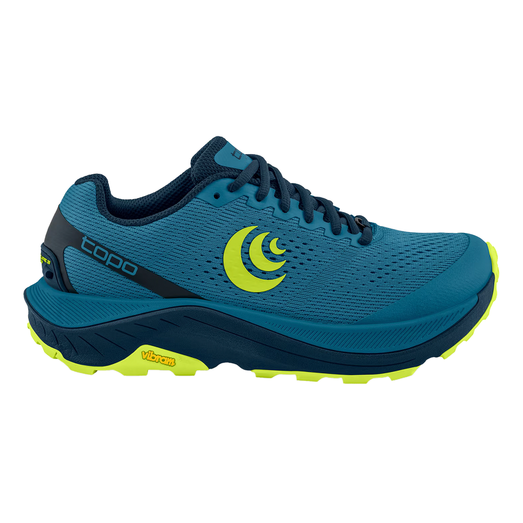 Topo Ultraventure 3 — Blue - Lime — Size D — Width 8 — Front View