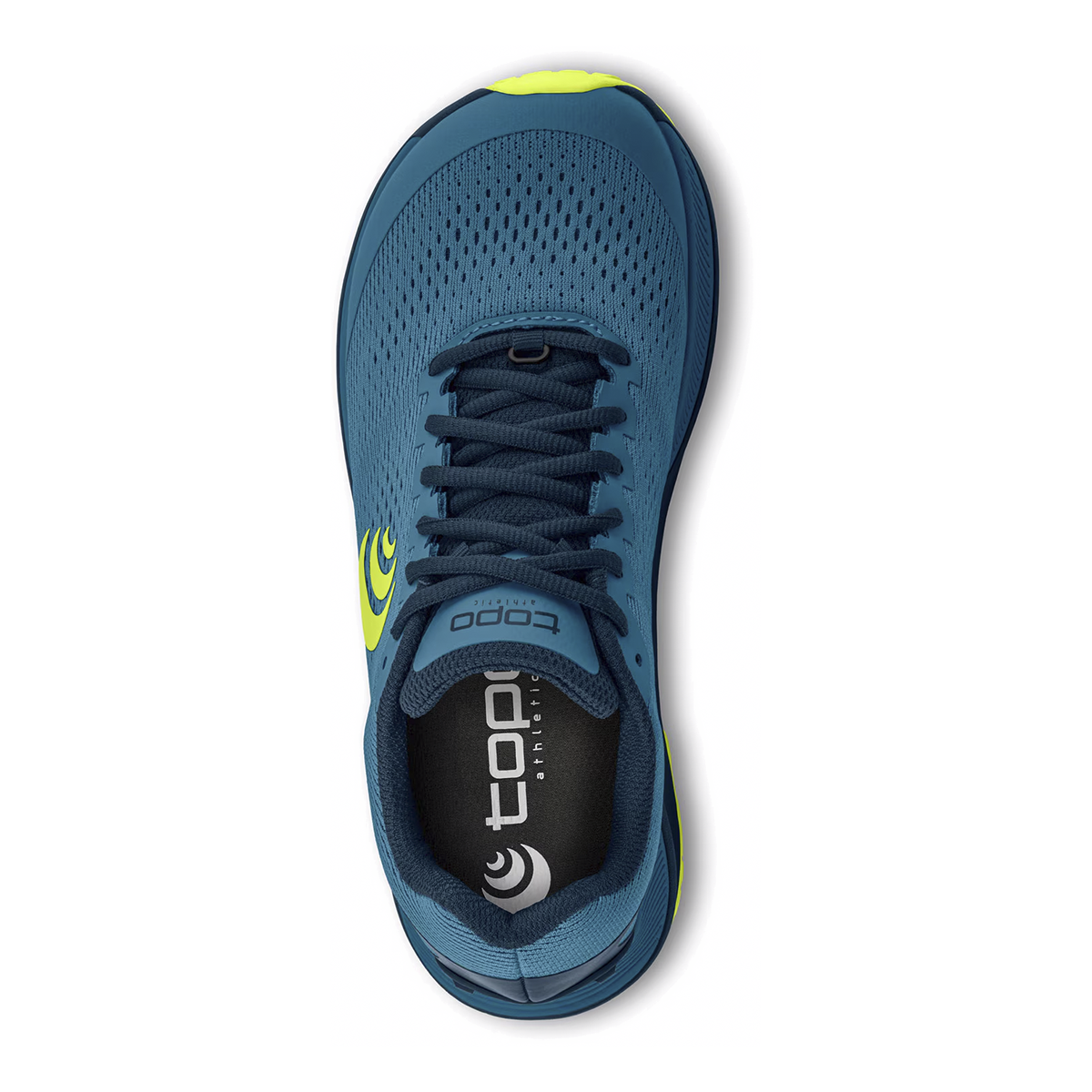Topo Ultraventure 3 — Blue - Lime — Size D — Width 8 — Back View