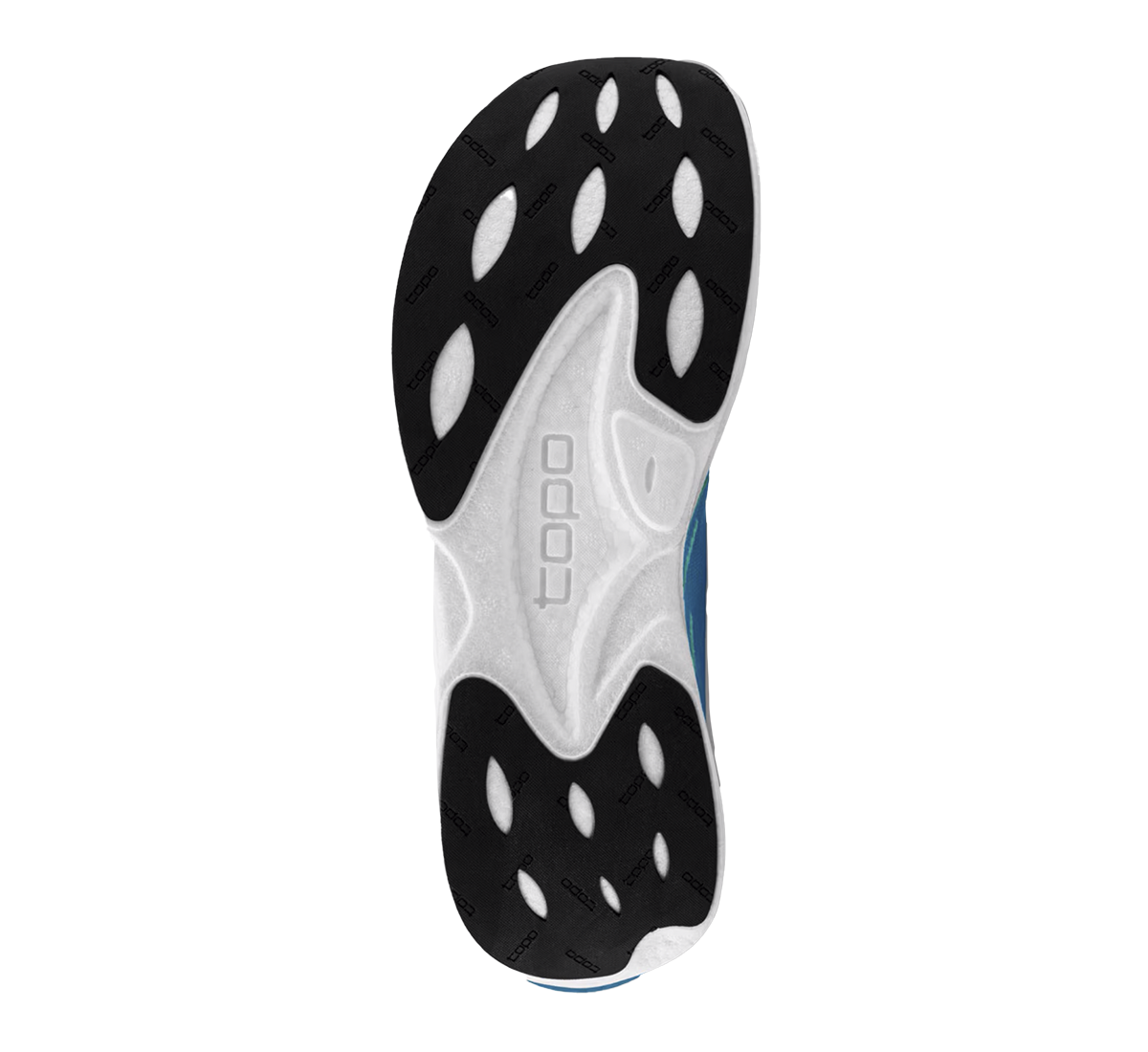 Topo Cyclone 2 — Blue - Aqua — Size D — Width 8 — Top View