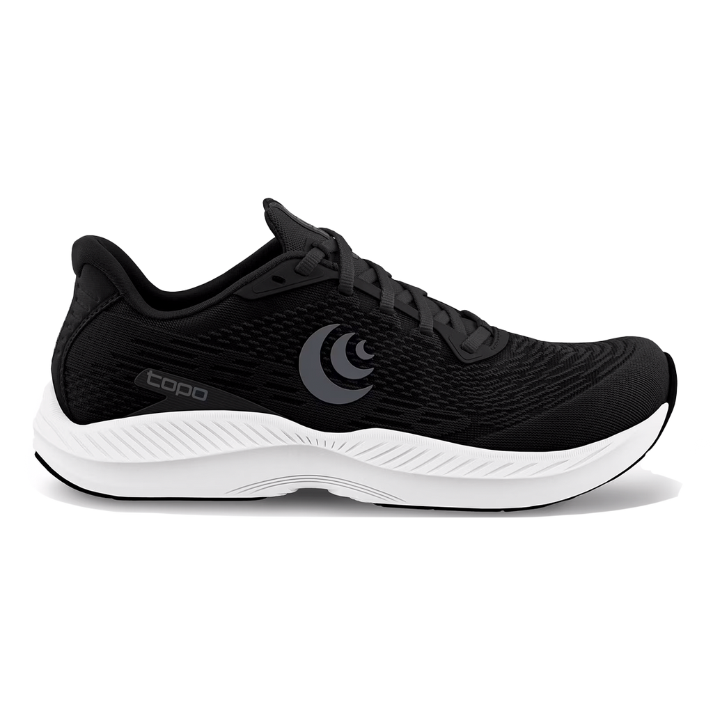Topo Fli-Lyte 5 — Black - White — Size B — Width 8 — Front View