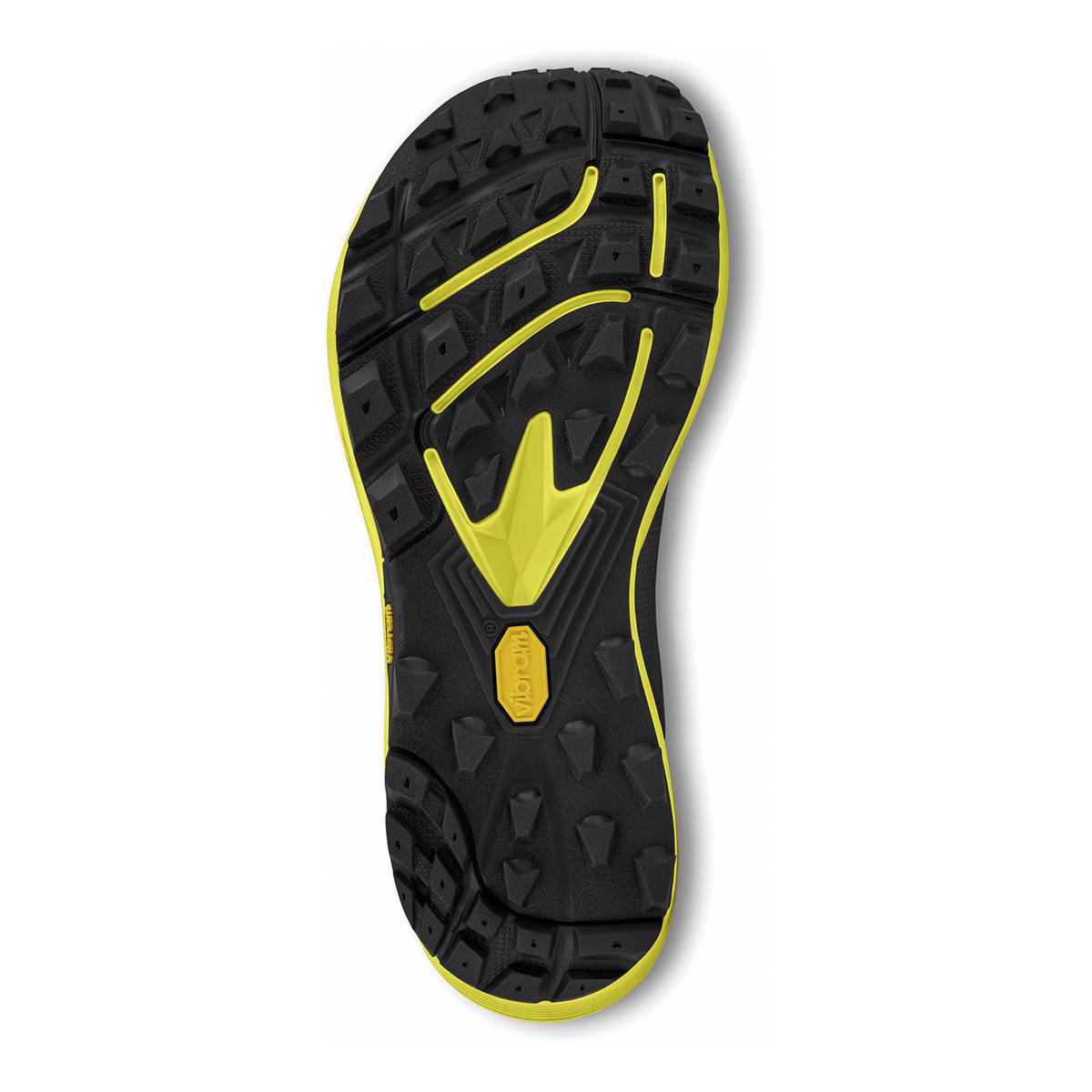 Topo MTN Racer 3 — Black - Lime — Size D — Width 10.5 — Top View