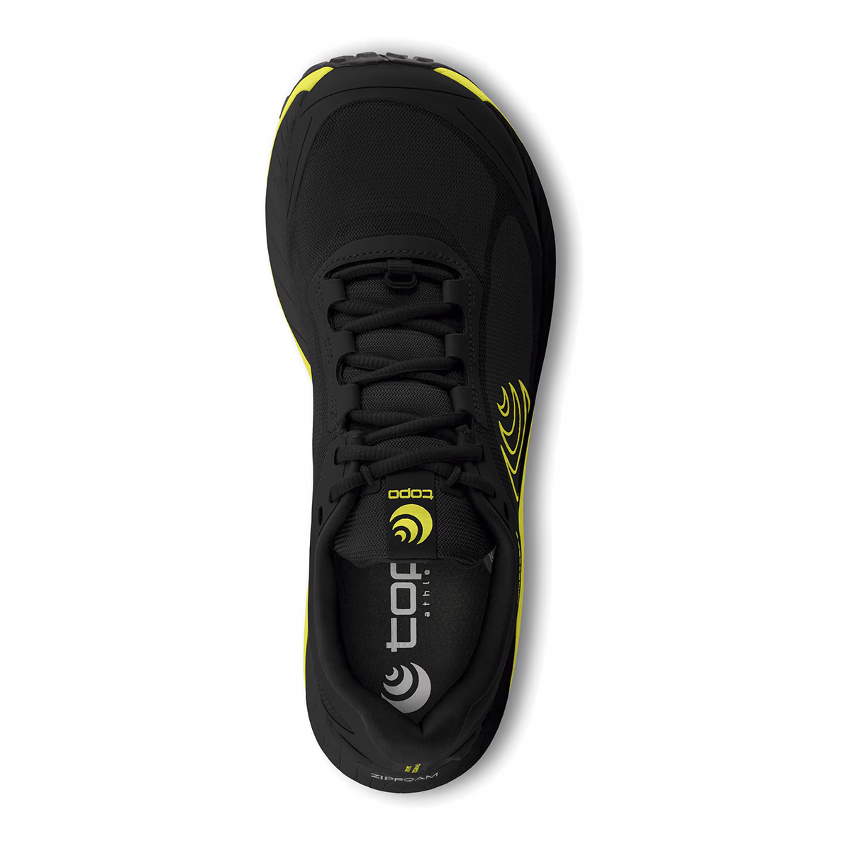 Topo MTN Racer 3 — Black - Lime — Size D — Width 10.5 — Back View