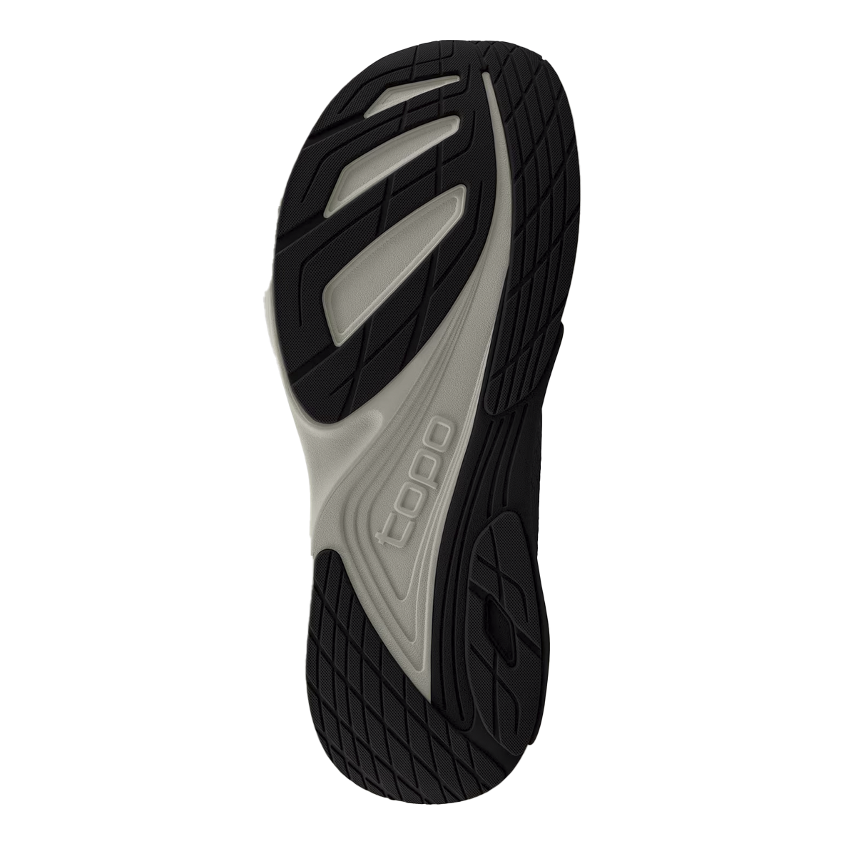 Topo Ultrafly 5 — Black - Charcoal — Size D — Width 8 — Top View