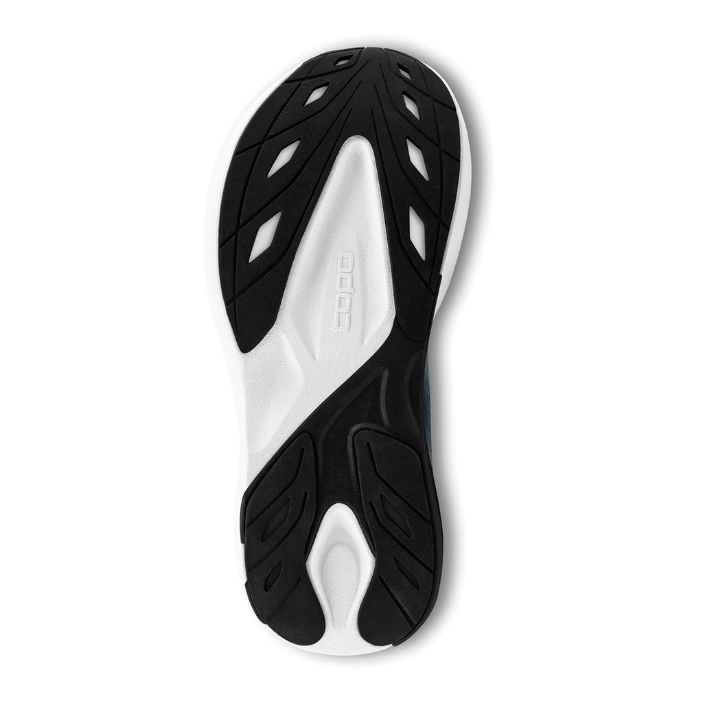 Topo Aura — Black - Charcoal — Size D — Width 8.5 — Top View