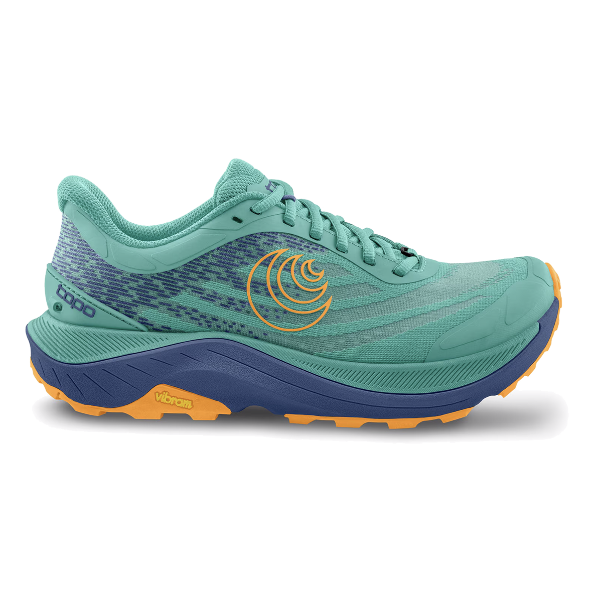 Topo Ultraventure 4 — Aqua - Orange — Size D — Width 10.5 — Detail View