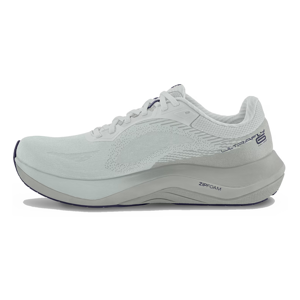 Topo Ultrafly 6 — Grey - Navy — Size D — Width 9.5 — Side View